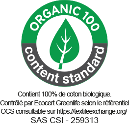 Organic 100 certirfication coton biologique